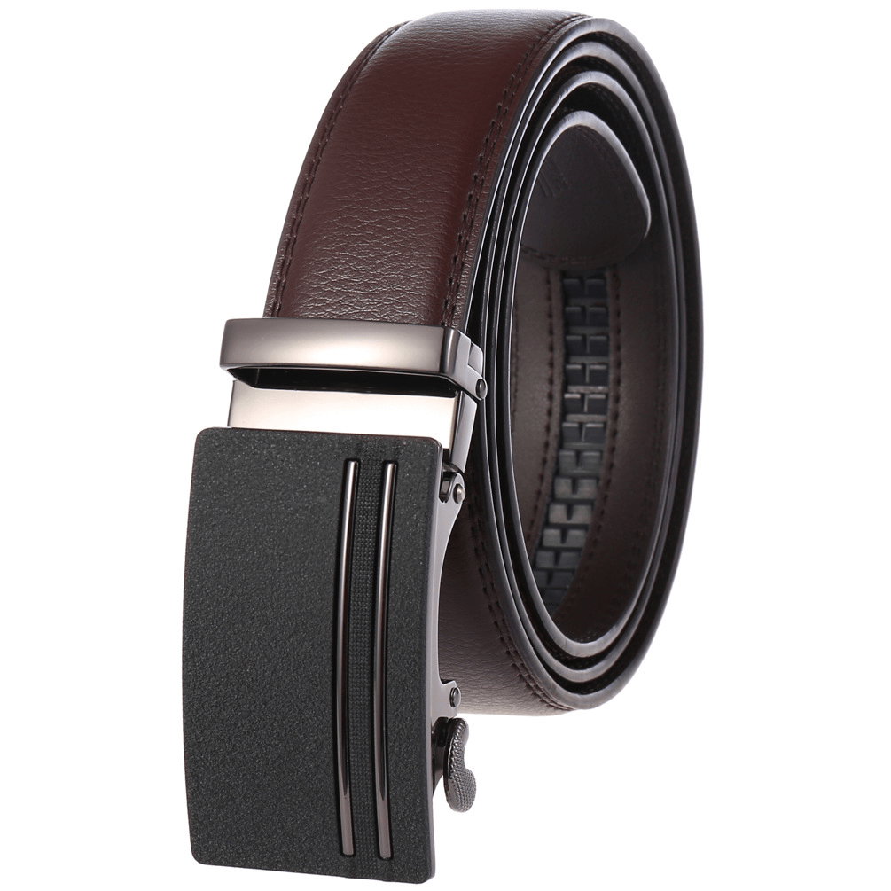 Two-Layer Leather Belt Business Belt Automatic Buckle Belt - MRSLM