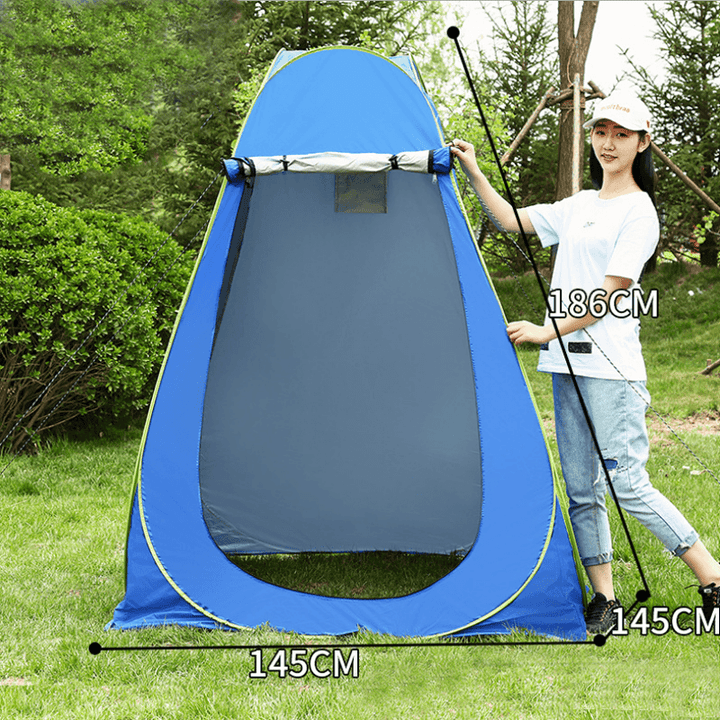 Outdoor Camping Portable Privacy Shower Toilet Tent with Window Foldable UV Proof Bath Dressing Tent Photography Tent - MRSLM