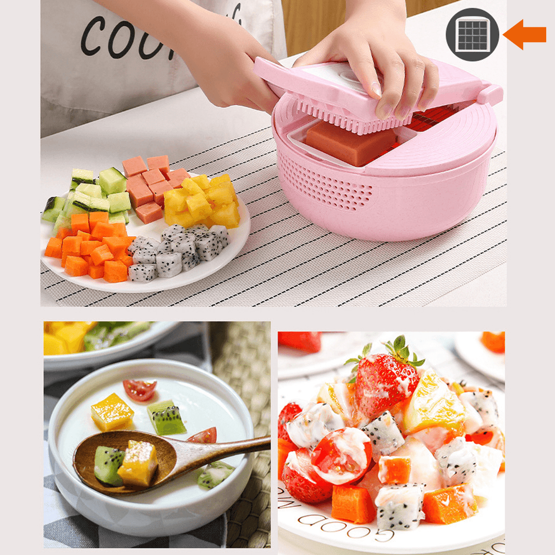 9 in 1 Multifunctional Easy Food Chopper Cutter Vegetable Cutter Blender Chopper Slicer - MRSLM