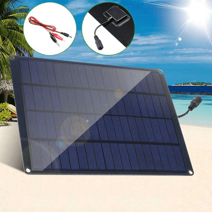 LEORY 5.5W 18V Solar Panel Monocrystalline Silicon Laminated Solar Panel W/ 10A/20A/30A/50A Controller - MRSLM