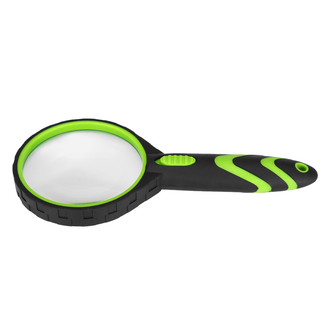 LED Handheld Magnifying Glass Rubber Anti-Fall 10 Times Magnification Magnifiers - MRSLM