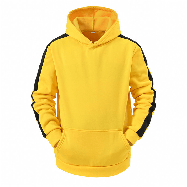 Men Casual Sweater Hooded Stitching Top - MRSLM