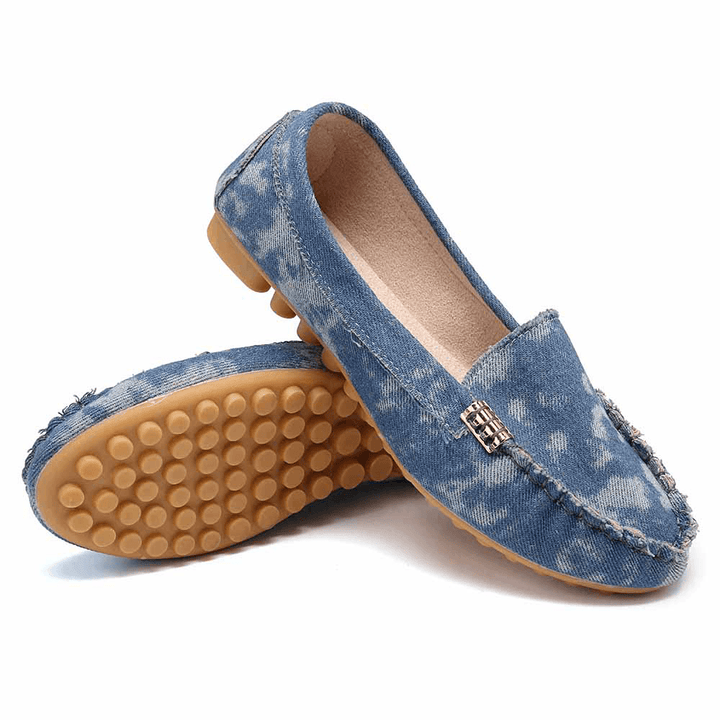 Women Stricing Non Slip Soft Sole Casual Slip on Loafers - MRSLM