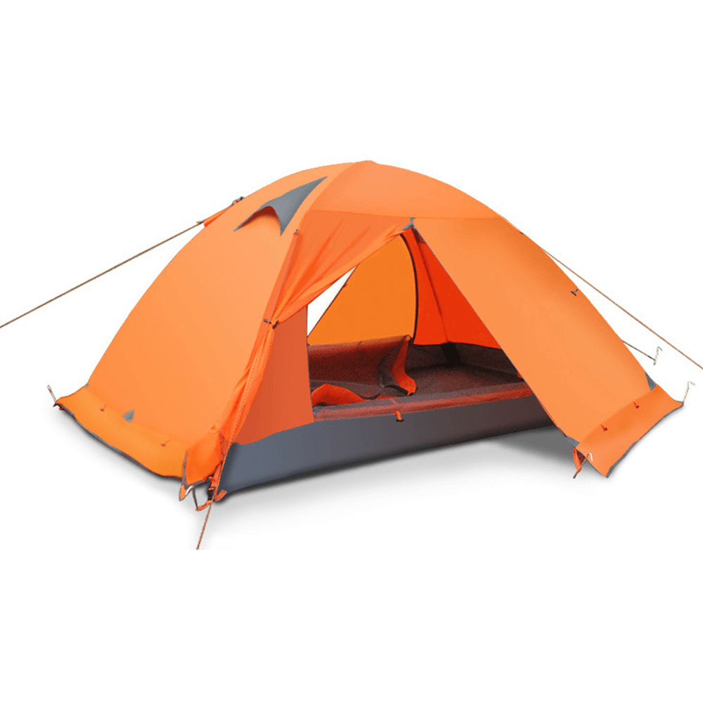 FLYTOP 2 Person Camping Tent Set All-Season Double Layers Aluminum Pole anti Snow Windproof Rainstorm Anti-Uv Canopy with Snow Skirt - MRSLM