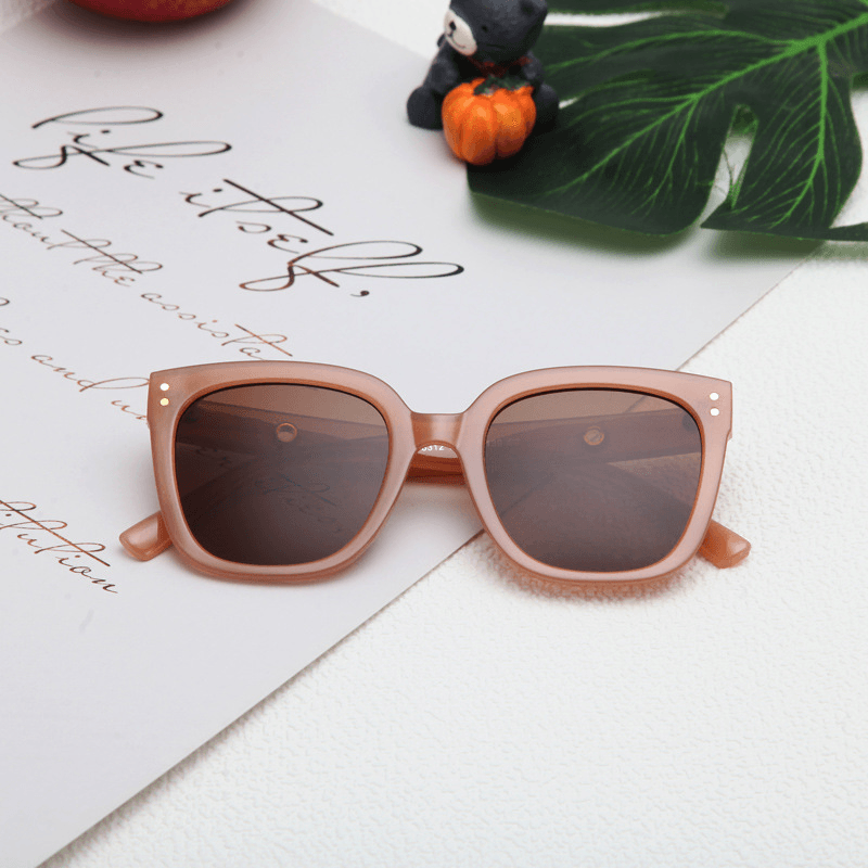 Youth Sunglasses Anti-Ultraviolet Retro Children'S Personality Literary Big Frame - MRSLM