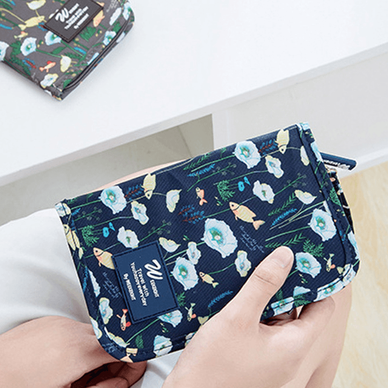 Travel Passport Holder Multi-Function Document Storage Bag Set Change Folder Cute Cartoon Waterproof - MRSLM