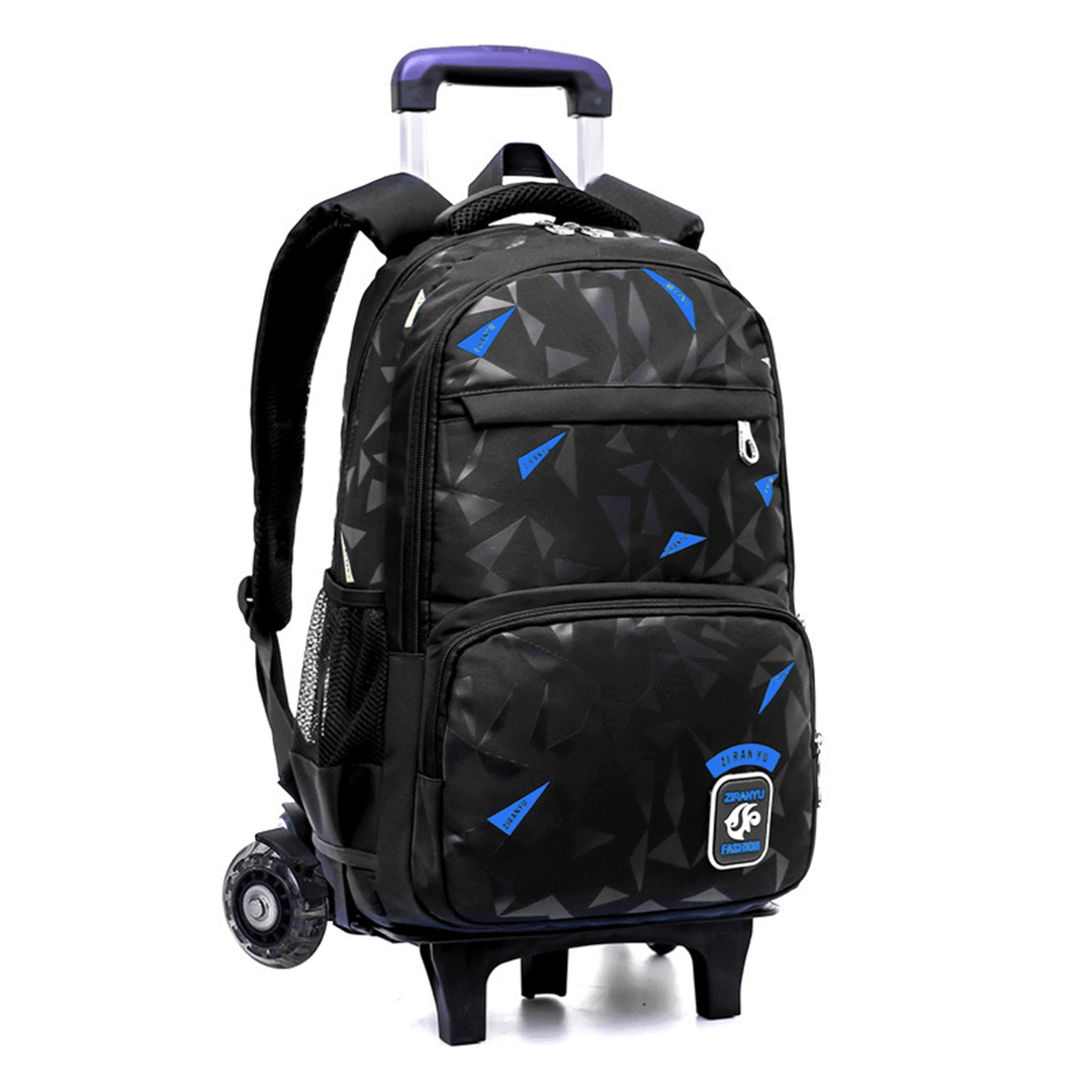 2/6 Wheels Trolley Backpack Children Kids Student School Luggage Bag Outdoor Travel - MRSLM