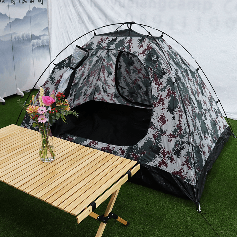 Ipree® Double Camouflage Tent 210D Oxford Cloth Waterproof and Rainproof Outdoor Camping Travel Tent - MRSLM