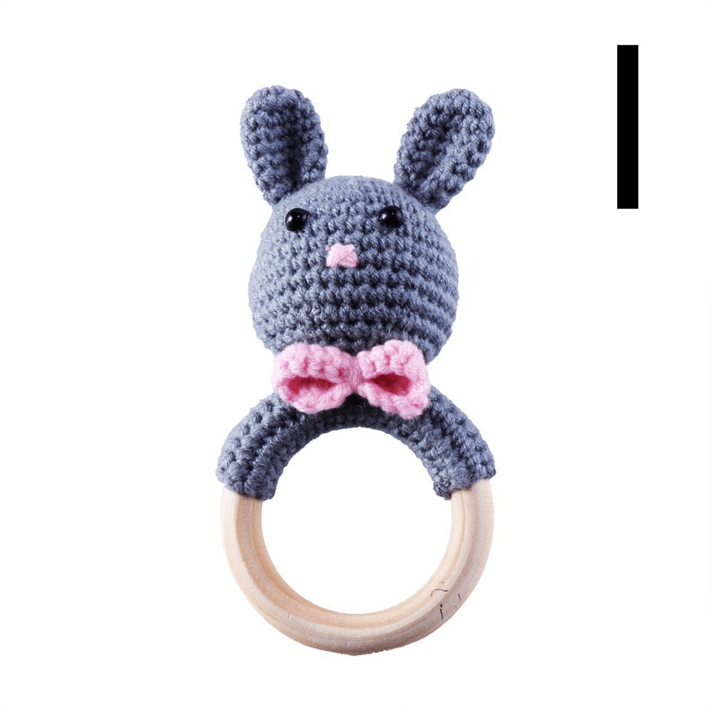 Baby Knitted Rattle Bell Ring Sounding Rattle Toy - MRSLM