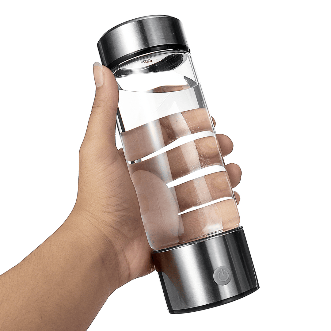 Ipree® 420Ml Titanium Hydrogen-Rich Water Bottle USB Ionizer Antioxidants Maker Drining Cup - MRSLM