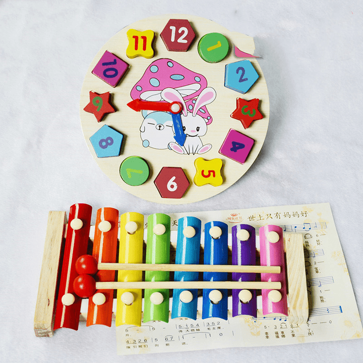 Boy Girl Baby Educational Musical Instrument Toy 1-2-3 Years Old Eight-Tone Xylophone - MRSLM