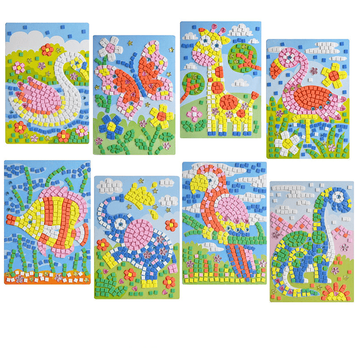 Children'S Handmade Materials EVA Diamond Mosaic Paste Painting Puzzle Stickers - MRSLM