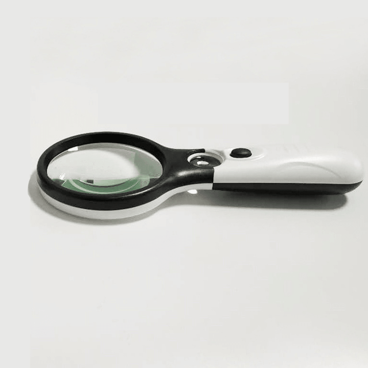 45X Handheld Magnifying Glass with 3 LED Light Magnifier Jewelry Loupe Lens - MRSLM