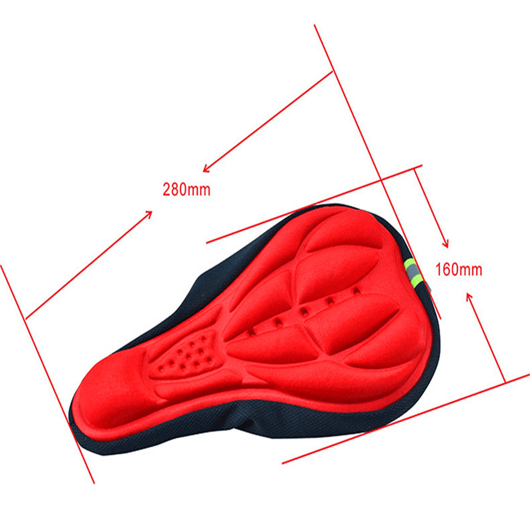 Outdoor Cycling 3D Bicycle Silicone Gel Pad Seat Saddle Cover Soft Cushion - MRSLM