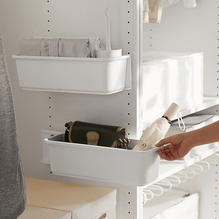 Kitchen Toilet Multifunctional Hanging Storage Basket Wall-Mounted Storage Drawer Seasoning Shelf Rack Cabinet Push-Pull Basket - MRSLM