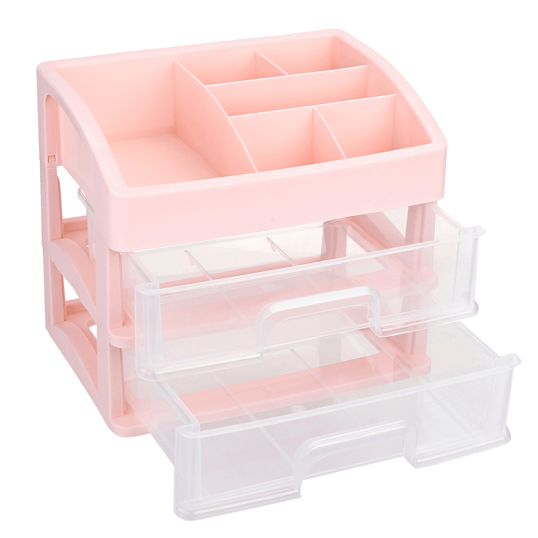 1/2/3 Layers Plastic Desktop Organizer Drawer Makeup Holder Box Make Sundry Storage Box Container - MRSLM