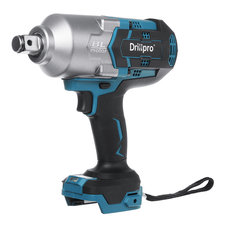 Drillpro 1300N.M Brushless Cordless Electric Impact Wrench 3 Speeds for Makita 18V Battery Heavy Equipment Repair Tool - MRSLM