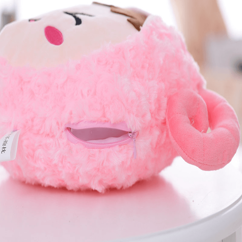 Flashing Plush Enoji Pillow Stuffed Led Light Cute Sheep Toy Luminous Pillow Colorful Animal Doll - MRSLM