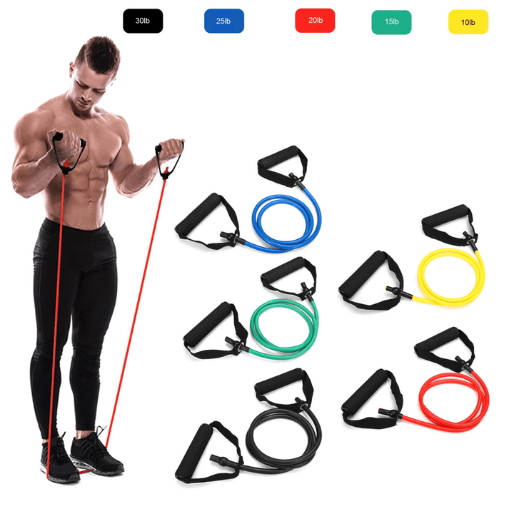 1Pc 10/15/20/25/30Lb Fitness Resistance Bands Fitness Elastic Bands Training Yoga Pilates Bands - MRSLM