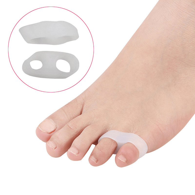 Double Ring Toe Separator Reinforced Soft Silicone Gel Straightener Bunion Protector - MRSLM