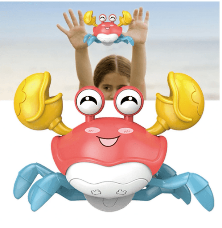 Children'S Educational Water Toy Electric Pet Induction Walking Crab Music Light - MRSLM