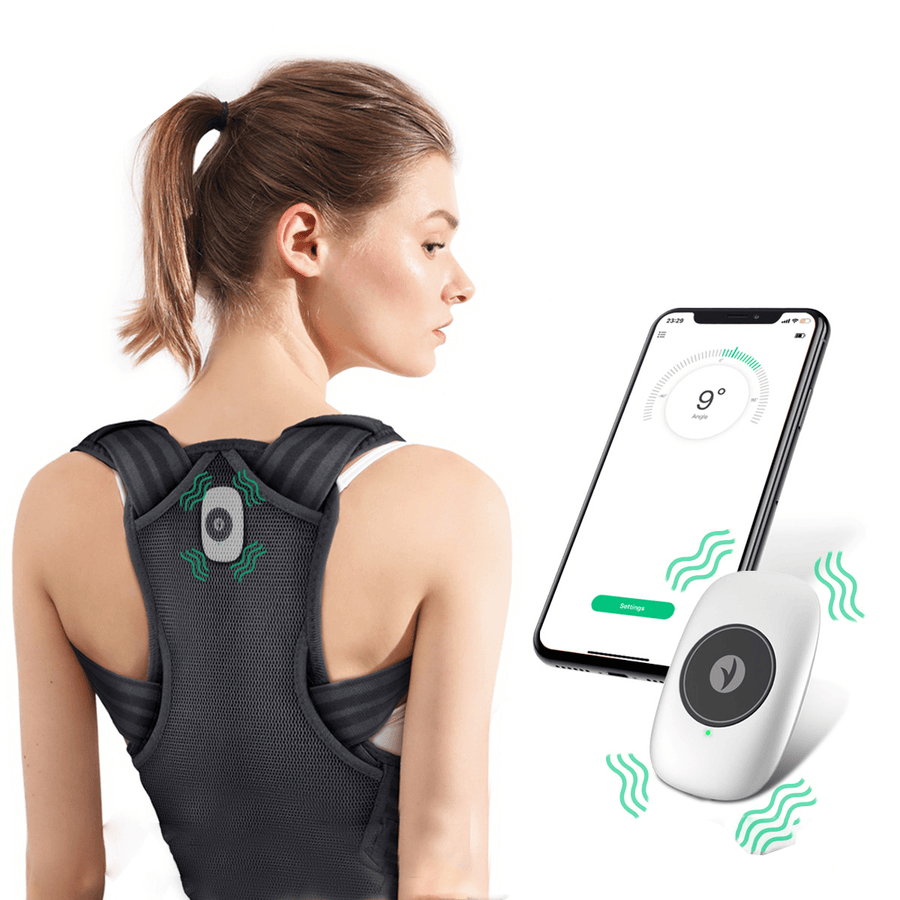 KALOAD Back Trainer Posture Corrector with Phone App Control Support Bandage Shoulder Corset Vibration Alerts Discrete Strapless Posture Correction Belt - MRSLM