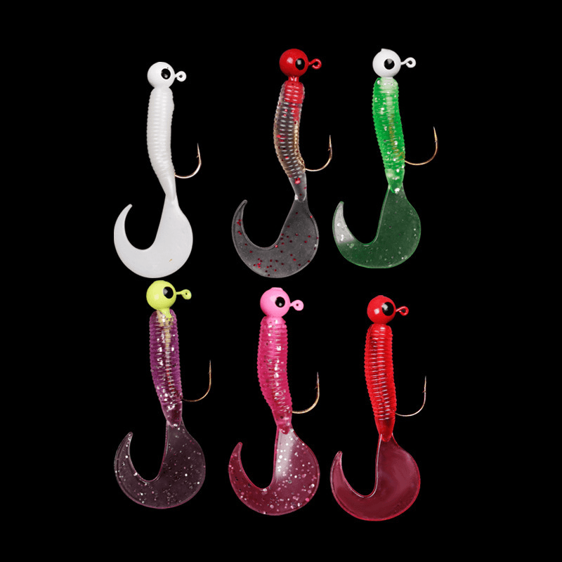 LUSHAZER 17 Pcs/Set 5.5/7Cm Fishing Lure Soft Bait Spinning Jigging Fishing Lure - MRSLM