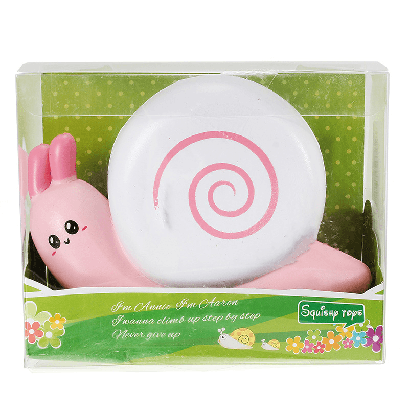 Squishy Snail Pink Blue Jumo 12Cm Slow Rising with Packaging Collection Gift Decor Toy - MRSLM