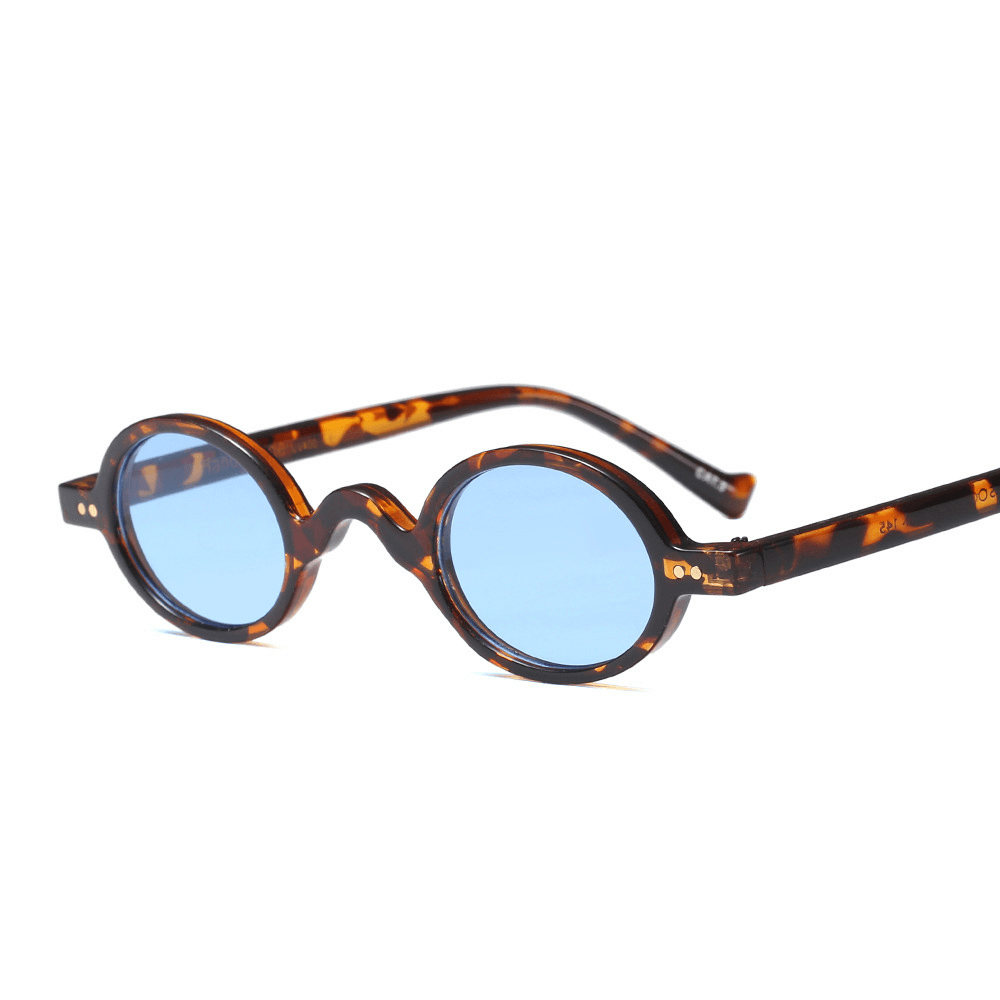 Oval Retro Sunglasses Men Leopard Print - MRSLM