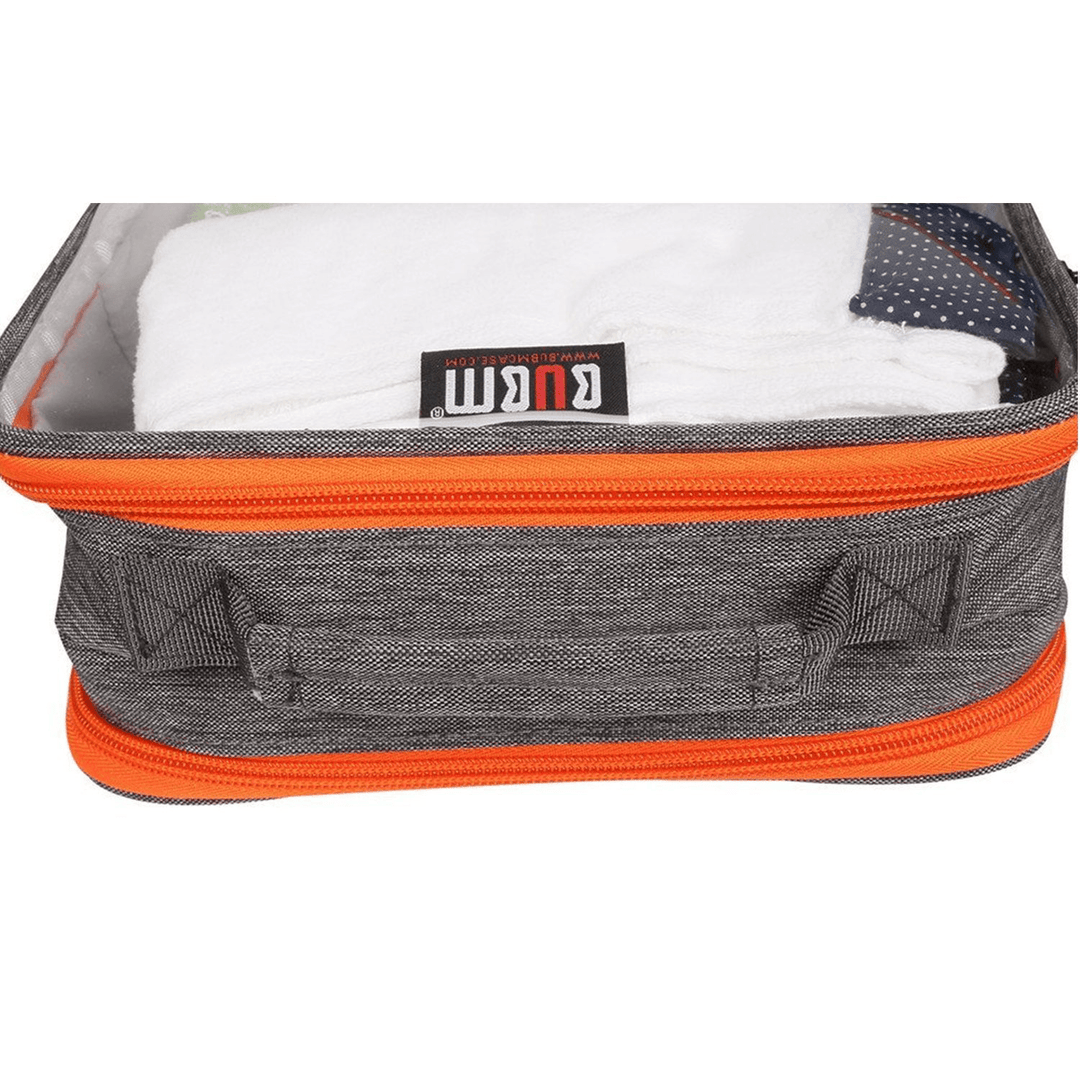 BUBM TTR Multi-Functional Portable Transparent Electronics Accessories Organizer Cosmetic Bag - MRSLM