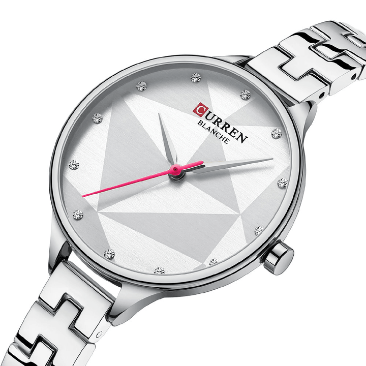 CURREN 9047 Elegant Design Ladies Wrist Watch Crystal Full Steel Quartz Watch - MRSLM