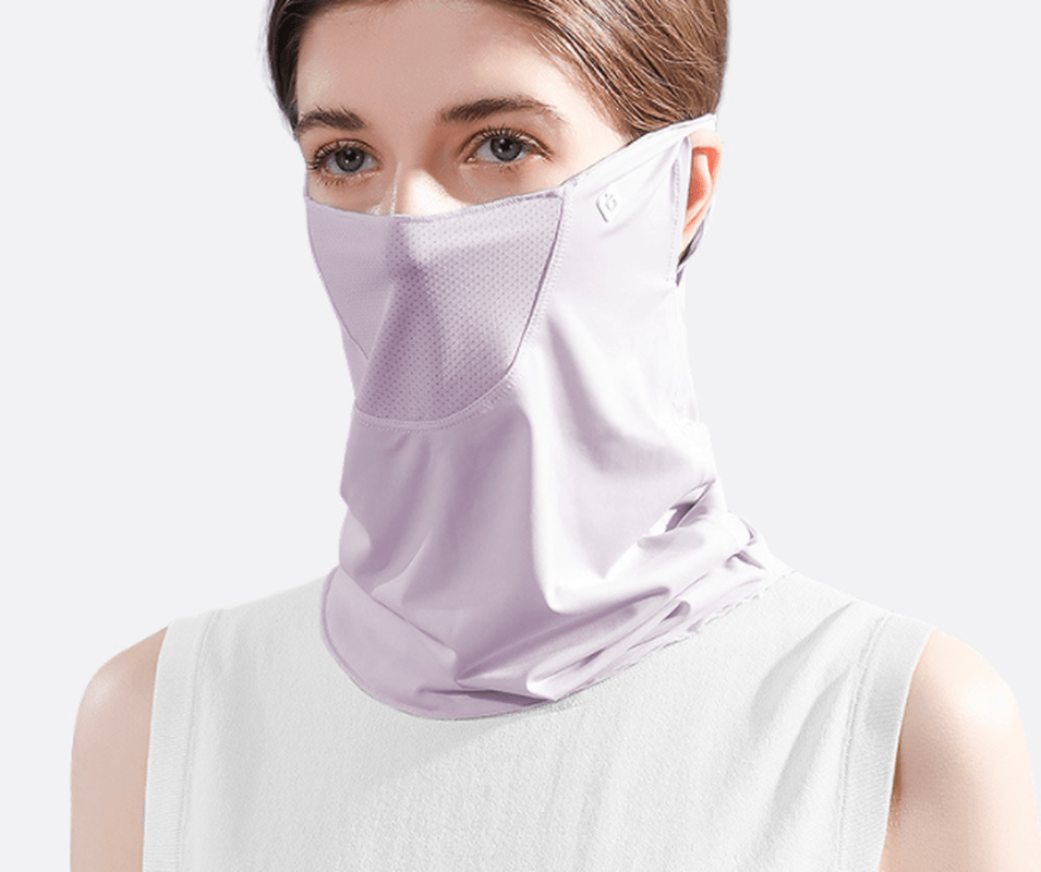 Summer Face Cover Face Scarf Balaclava UV Protction Earloop Neck Gaiter Breathable Outdoor Sports Women - MRSLM