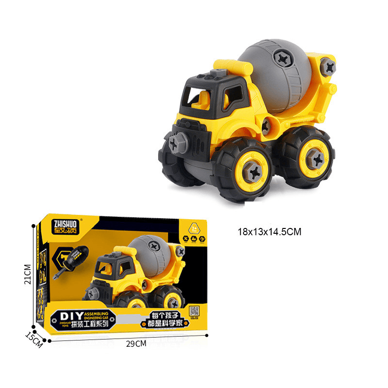 Screw and Assemble Block Engineering Truck Toy - MRSLM