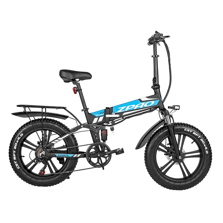 ZPAO 20In Fat Tire Folding Electric Bicycle 10Ah 48V 500W One Wheel Electric Bike 40Km/H Top Speed City E Bike - MRSLM