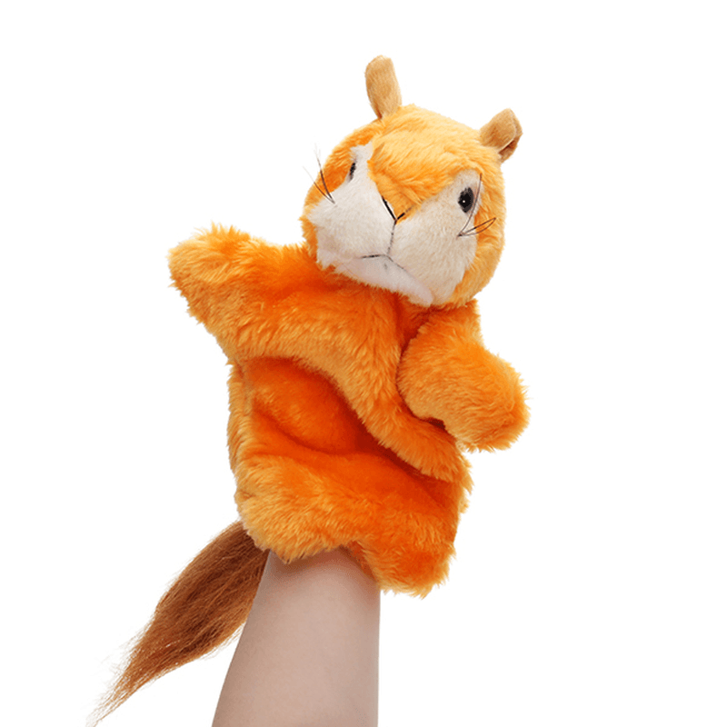 27CM Stuffed Animal Squirrel Fairy Tales Hand Puppet Classic Children Figure Toys Plush Animal - MRSLM