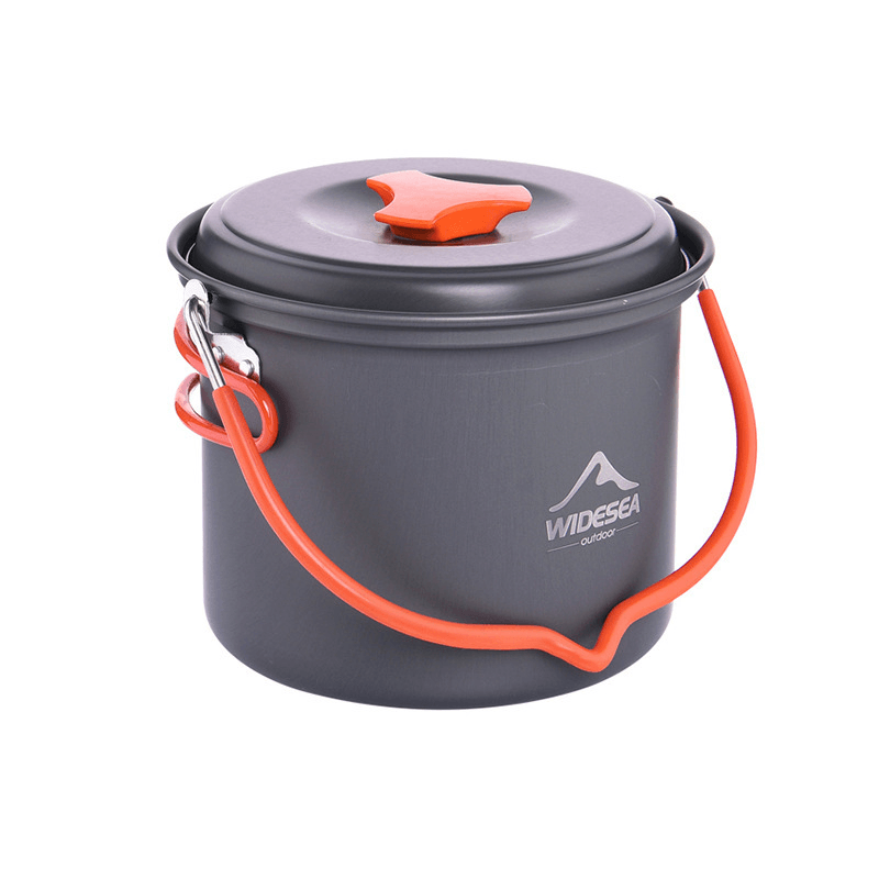 Widesea Camping Pot 1-2 People Tableware Heat Cooker Outdoor Folding Portable Kitchen Cooking Equipment - MRSLM