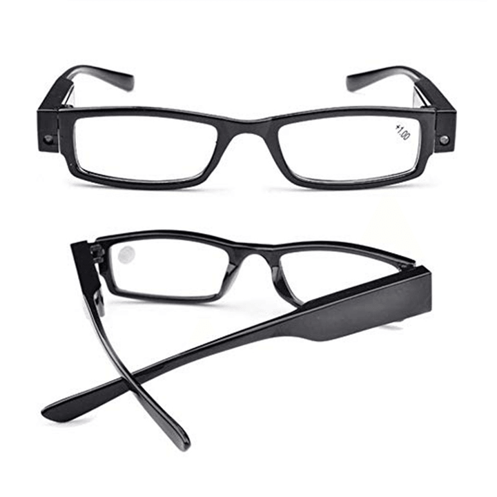 Rimmed Reading Glasses Eyeglasses Spectacal with LED Light - MRSLM