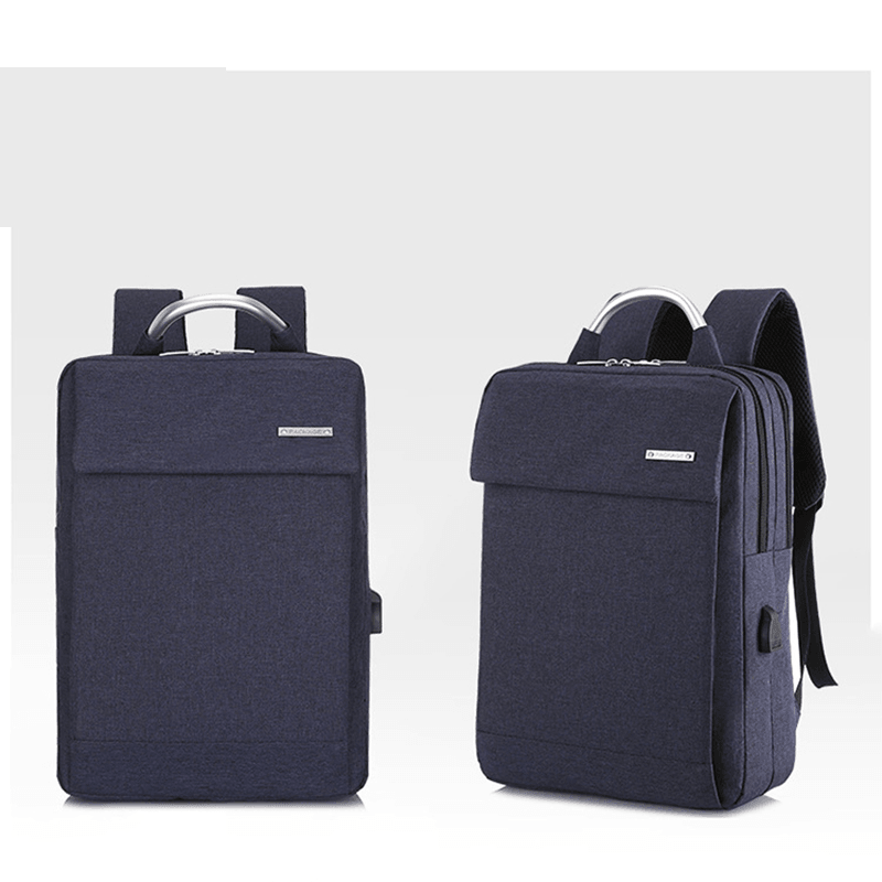 Men Casual Business Large Capacity Multifunctional Backpack with USB Charging Port - MRSLM