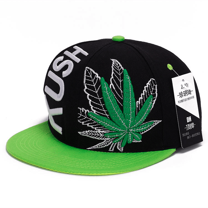 Korean Style Three-Dimensional Embroidery Big Maple Leaf Hip-Hop Hat - MRSLM