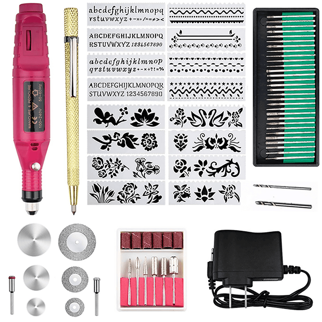 70PCS Electric Polishing Pen Metal Glass Carving Tool Nail Drill Manicure Pedicure Gel Nail Remover Grinder Tool - MRSLM