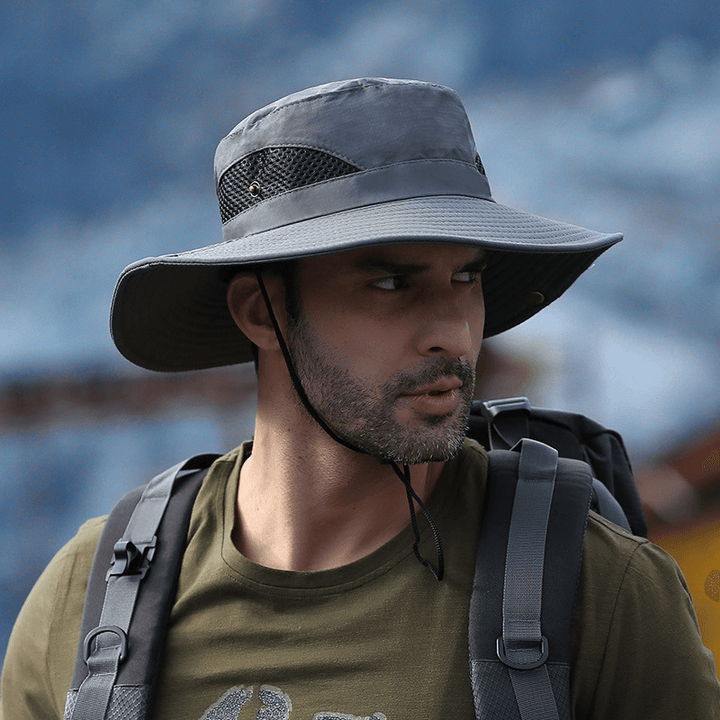 Men'S Summer Sun Hat Breathable Fisherman Hat - MRSLM