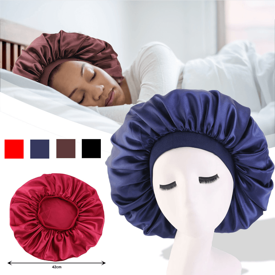 Adjustable Sleep Night Cap Head Cover Hat for Curly Springy Hair Styling Accessories for Lady Sleep Cap Headwrap - MRSLM