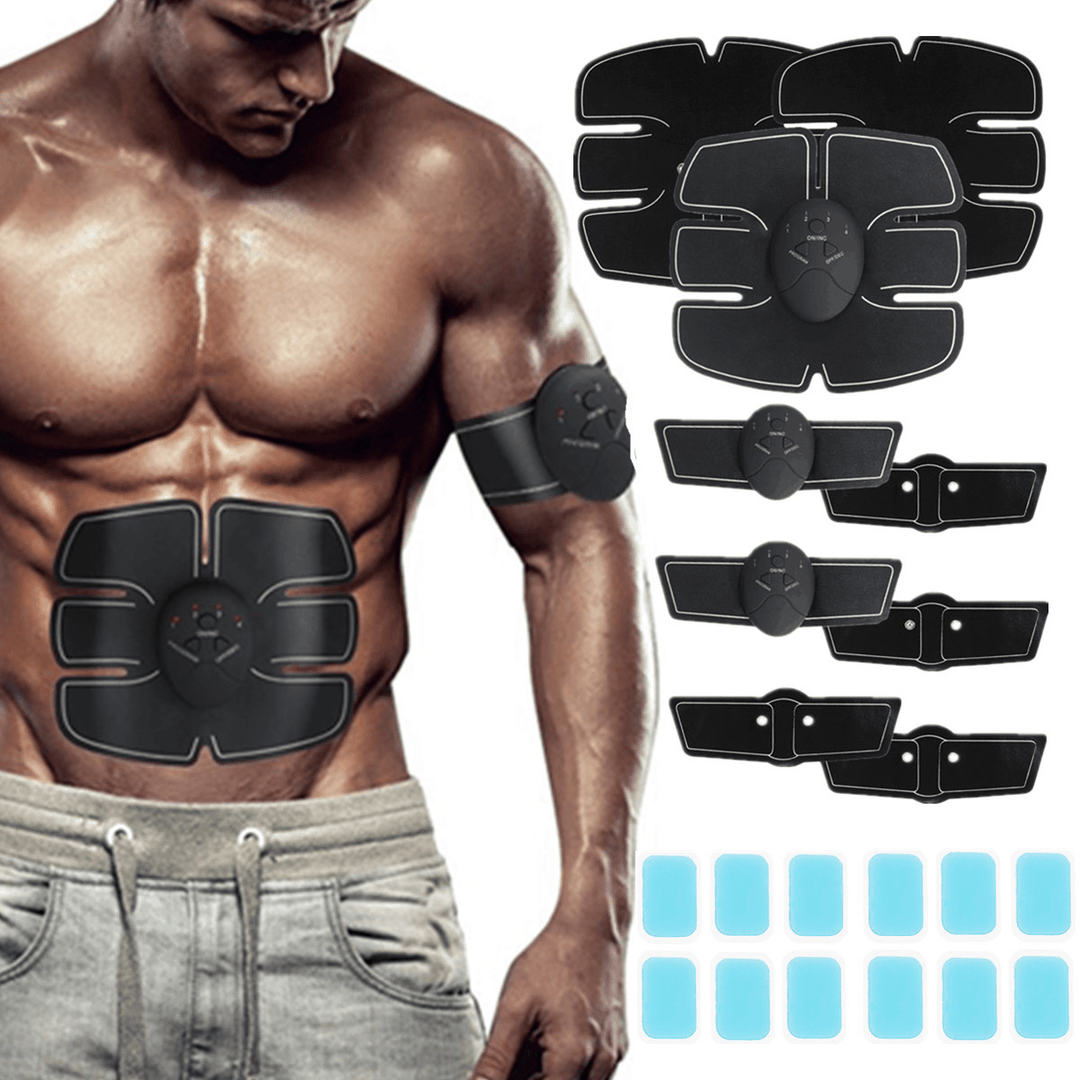 12PCS ABS Stimulator Gel Pads Replacement for Muscle Toner for Abdominal Workout Belt Muscle Trainer Machine - MRSLM