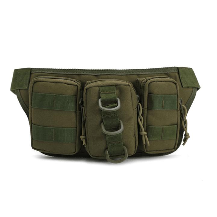 Men Nylon Outdooors Sportscamouflage Waist Bag Multifunctional Cycling Travling Waist Bag - MRSLM