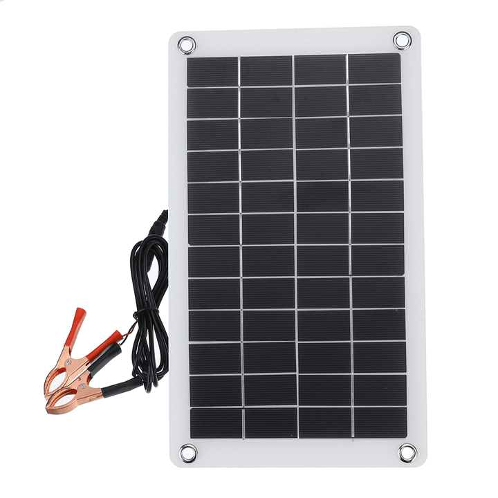 12V 7.5W Polysilicon Solar Panel Battery Charger Clip for Car RV Boat Outdoor - MRSLM