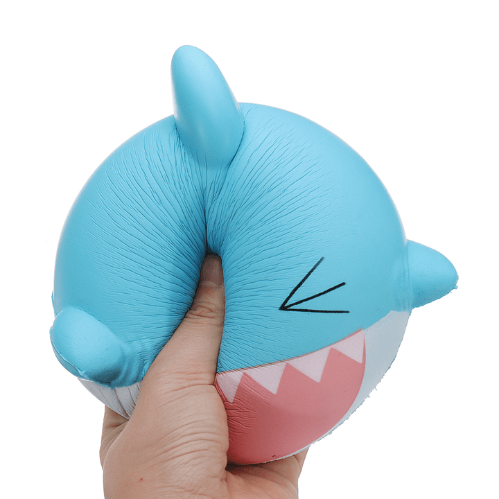 Squishyfun Shark Squishy 15Cm Jumbo Licensed Slow Rising Soft with Packaging Collection Gift - MRSLM