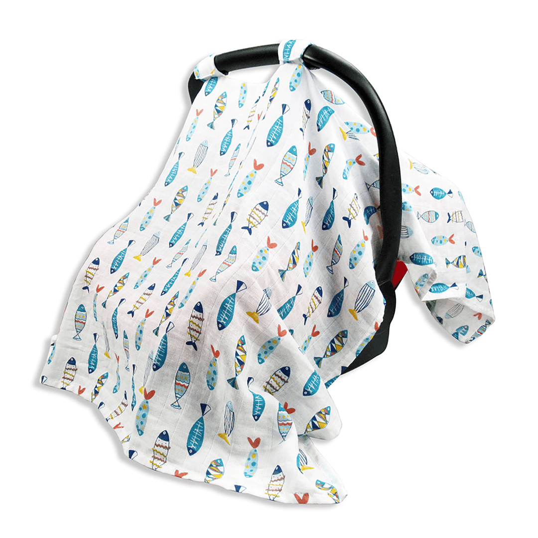 4-IN-1 Baby Stroller Car Seat Cart Cover Newborn Infant Nursing Cover Scarf Multi-Use Breathable Protective Covers for Babies Push Cart - MRSLM