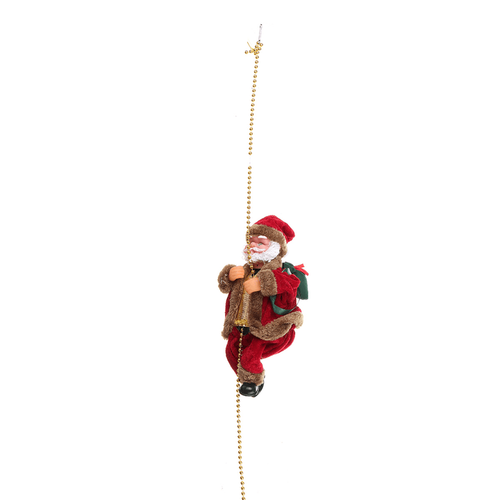 Electric Santa Claus Climbing Ladder Music Decor Christmas Tree Ornaments Gift - MRSLM