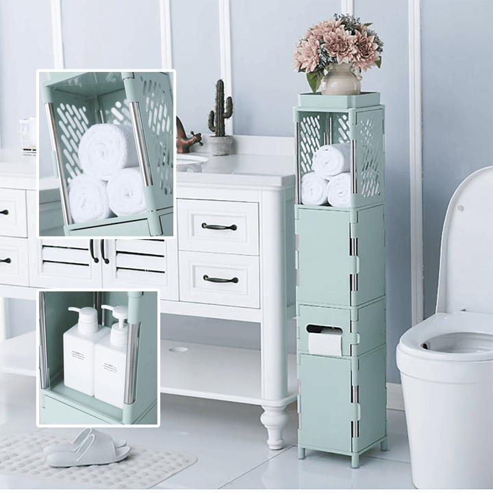 Bathroom Toilet Storage Cabinet Organizer Standing Rack Cupboard Holder Shelf Kitchen - MRSLM