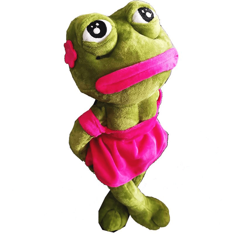 Sand Sculpture Widow Frog Doll Plush Toy Sad Frog - MRSLM